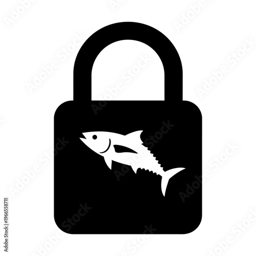 Canvastavla Tuna inside a locked padlock symbol, representing access