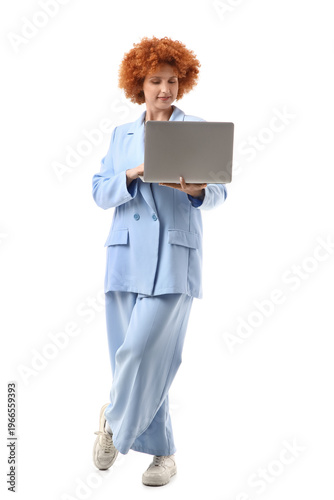 Young female programmer wit...