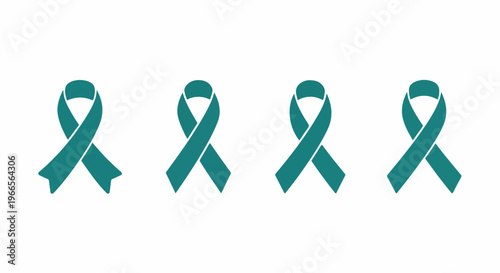 Minimalist awareness ribbon vector set, colorful gradient line art ribbons for medical charity, health support and solidarity symbols on white