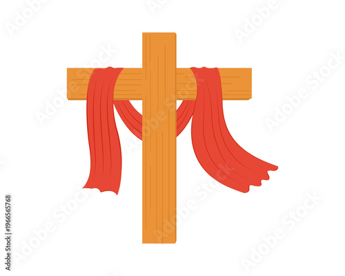 Good Friday vector illustration for christian religious occasion with cross 