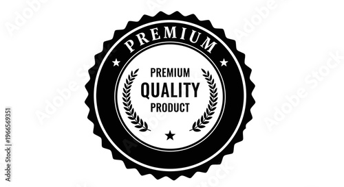 Premium quality product seal displayed on white background