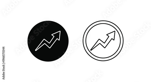 Increasing Growth Arrow Icons Vector