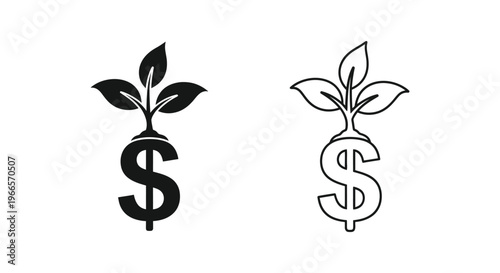 Money Growth Investment Finance Symbol Vector