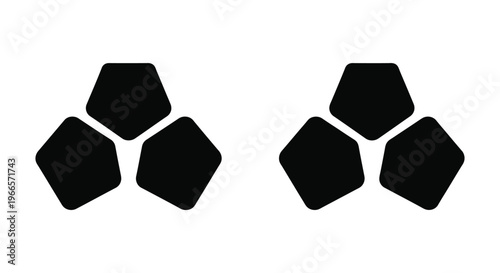 Hexagon Shapes Black Geometric Vector