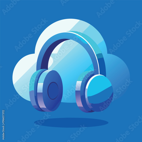 Abstract cloud computing icon