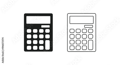 Calculators Black And White Vector