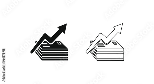 Business growth and success concept with increasing graph Vector