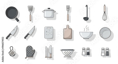 Kitchen Utensils and Cookware - A Collection of Essential Tools.