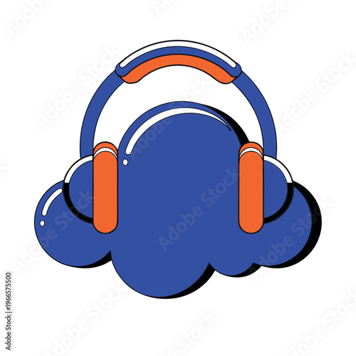 Abstract cloud computing icon