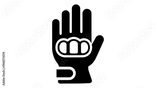 Motorcycle riding gloves icon for safety and gear