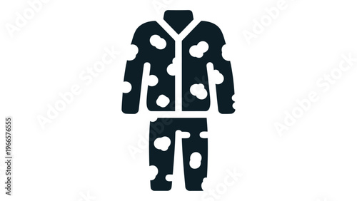 Hunting camouflage suit icon