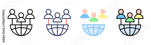 Cultural icon sheet multiple style collection