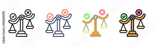 Ethics icon sheet multiple style collection