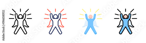 Empowerment icon sheet multiple style collection