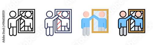 Self Reflection icon sheet multiple style collection