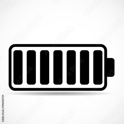Battery with level of charge isolated on white background. Vector graphic design