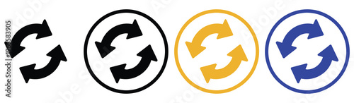 Free Download Exchange icon collection showcasing bold recycling arrow motifs, continuous loop symbols, and dynamic rotation graphics perfect for sustainability concepts - GFXLoad