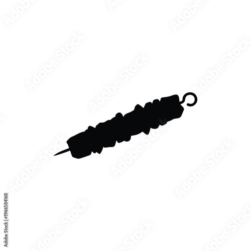 Kebab silhouette icon vector illustration.
