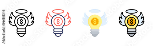 Angel Investor icon sheet multiple style collection