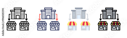 Franchise icon sheet multiple style collection