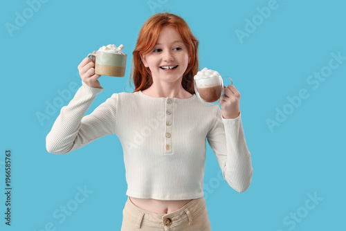 Teenage redhead girl with c...
