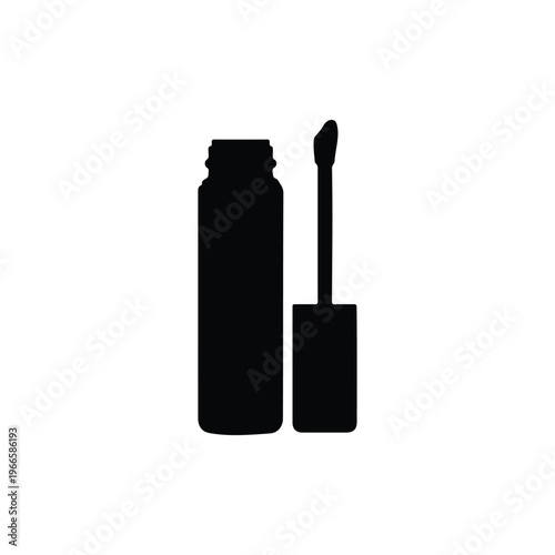 Lip gloss silhouette icon vector illustration.
