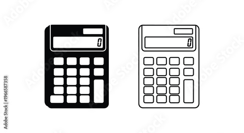 Calculators Black And White Vector