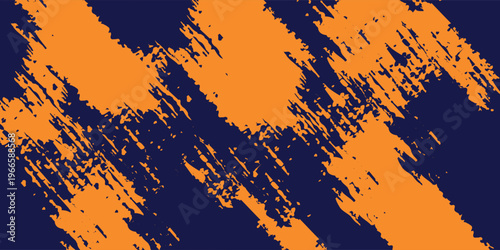 orange black brush Car sticker wrap pattern banner abstract sporty lines black orange color combination grunge brush modern pattern racing motorsport vector design.