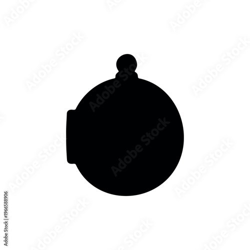 Locket silhouette icon vector illustration.
