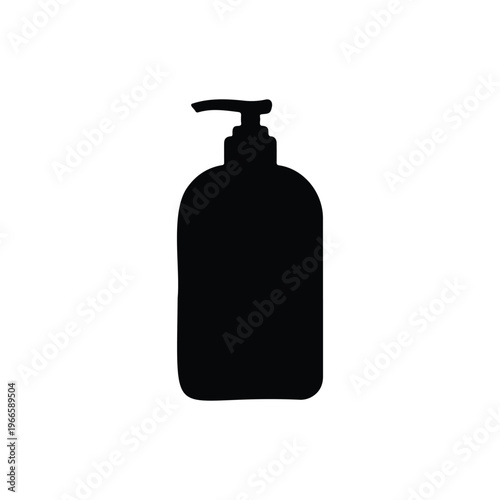 Lotion silhouette icon vector illustration.
