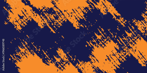 orange black brush Car sticker wrap pattern banner abstract sporty lines black orange color combination grunge brush modern pattern racing motorsport vector design.