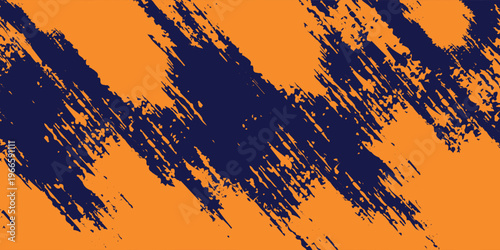 orange black brush Car sticker wrap pattern banner abstract sporty lines black orange color combination grunge brush modern pattern racing motorsport vector design.