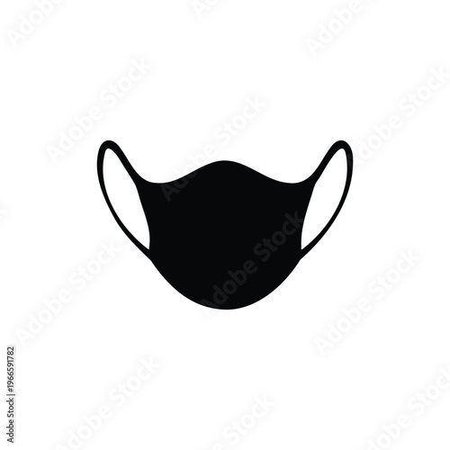 Mask silhouette icon vector illustration.

