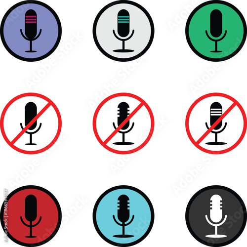 microphone icon set