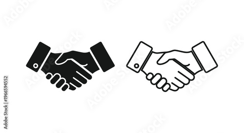 Business Partnership Handshake Agreement Vector