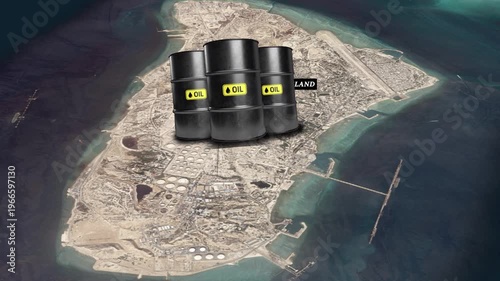 Map Highlighting Kharg Island Oil Industry And Petroleum Export In Iran