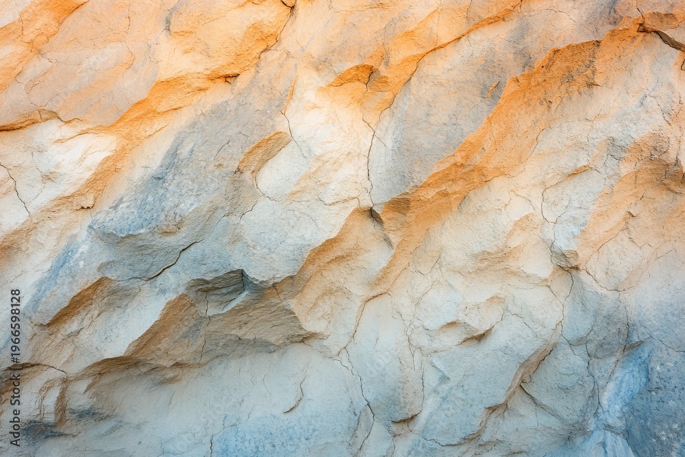 Naklejka premium Rock surface showing details of texture and colors during daylight hours at a natural setting