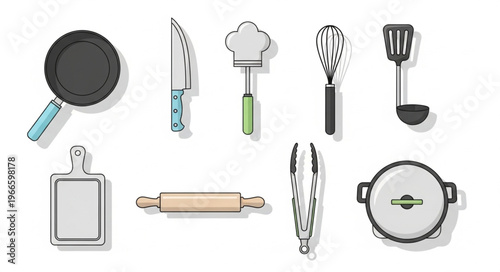 Kitchen Utensils Collection - Essential Cooking Tools for Culinary Creations.