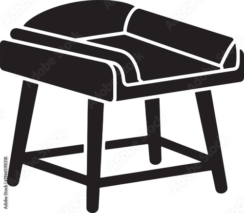 Baby changing table station icon for nursery and public restroom use.