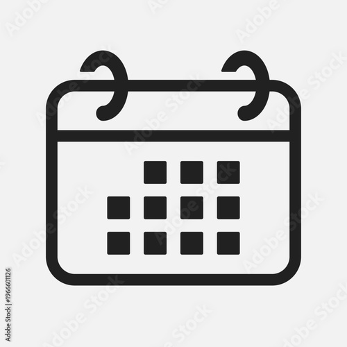 Icon page calendar - app agenda, schedule, date
