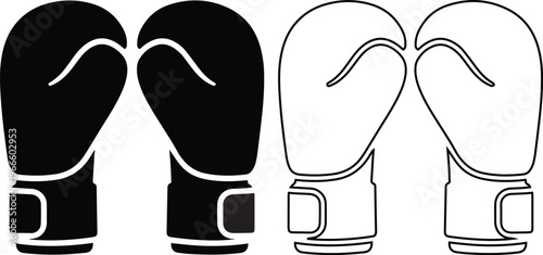 pair of boxing gloves, representing combat sports, martial arts training, and intense gym fitness workouts.