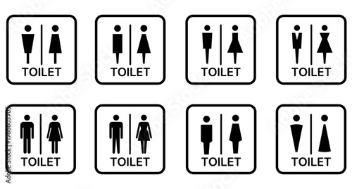 トイレマーク・ピクトグラムの男女アイコン
