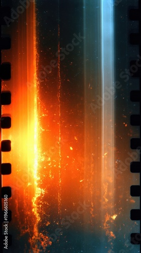 Industrial glowing light streaks with dark texture