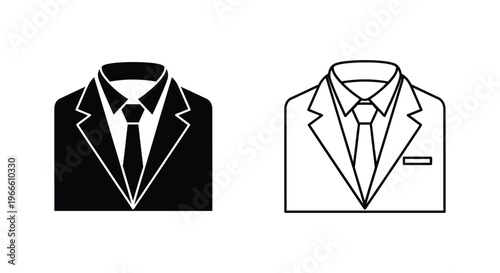 Business Suits and Ties for Professional Attire Vector