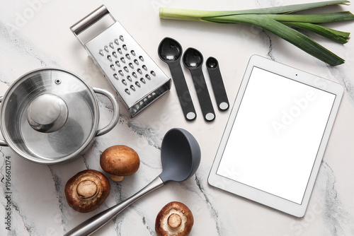 Digital recipe book with ki...