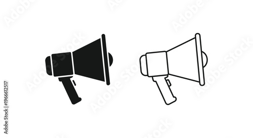 Megaphone Icon Set Vector