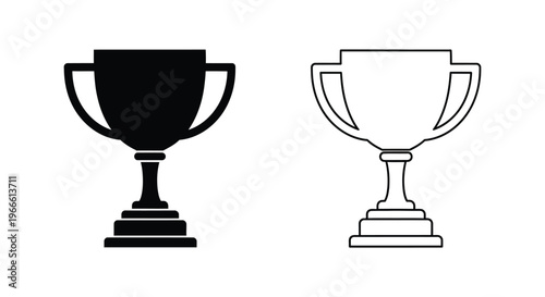 Trophy Cups Awards Winners Vector