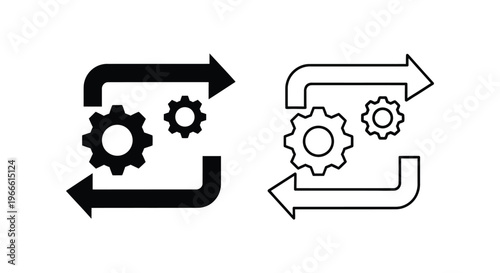 Gear cycle process flow exchange Vector