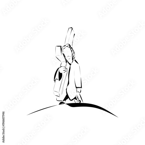 Jesus trägt sein Kreuz 