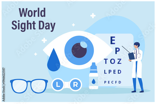World sight day vector illustration